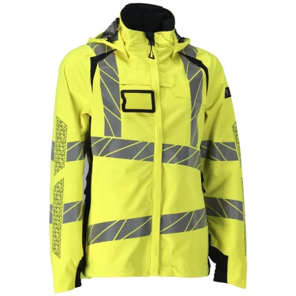 Vinterjakke dame hi-vis gul/mørk marine 5XL
