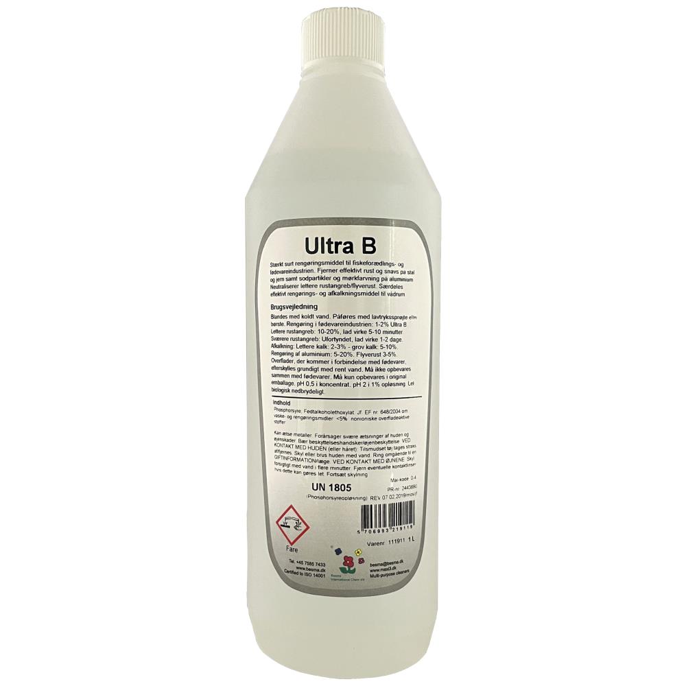 Ultra B sur rust/sod/kalkfjerner 1 ltr Ultra B sur rust/sod/kalkfjerner 1 ltr