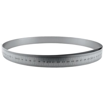 Stållineal 4000×13×0,5mm flextype V-H graduering