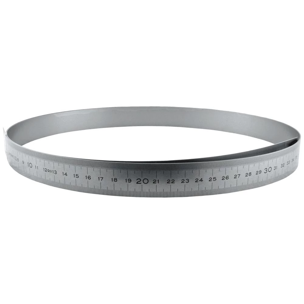 Stållineal 4000×13×0,5mm flextype V-H graduering Stållineal 4000×13×0,5mm flextype V-H graduering