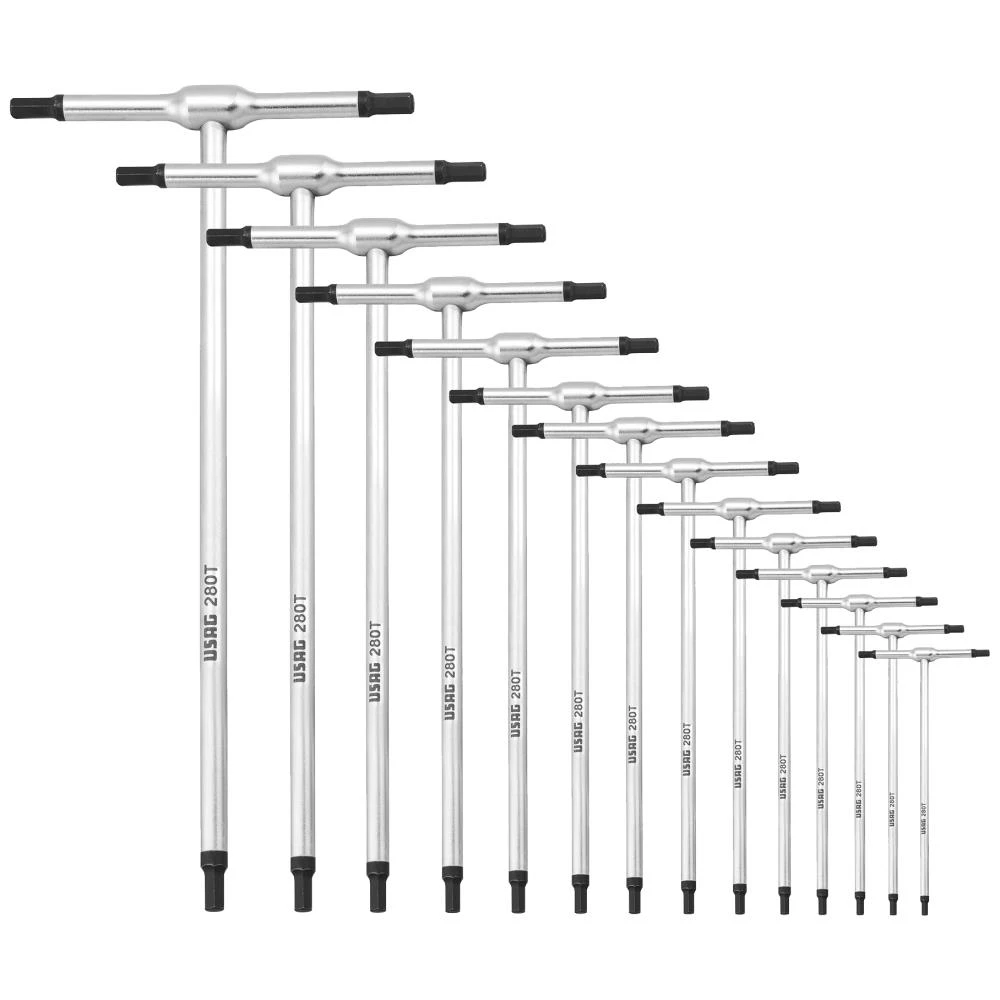 USAG 280T stiftnøgle med T-greb, sæt 2-14mm 14stk USAG 280T stiftnøgle med T-greb, sæt 2-14mm 14stk