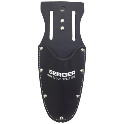 Berger læderetui m/strop & metalclip t/beskæresaks