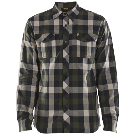 Skjorte 3299 flannel rød/sort 3XL