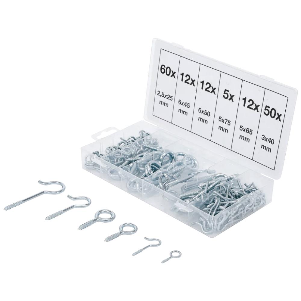 BGS kroge-/øskensortiment galv. 2×3 str. 151 dele BGS kroge-/øskensortiment galv. 2×3 str. 151 dele