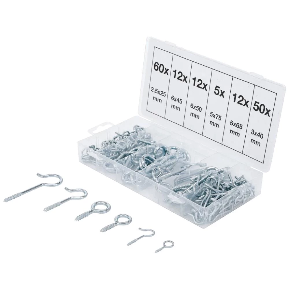 BGS kroge-/øskensortiment galv. 2×3 str. 151 dele BGS kroge-/øskensortiment galv. 2×3 str. 151 dele