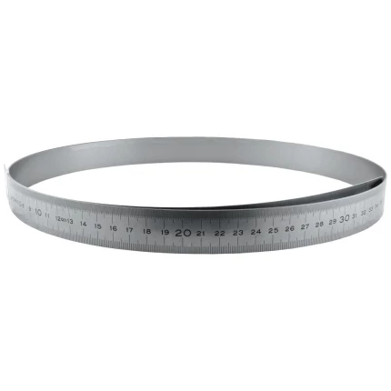 Stållineal 7000×30×1,0mm, bøjelig, V-H graduering