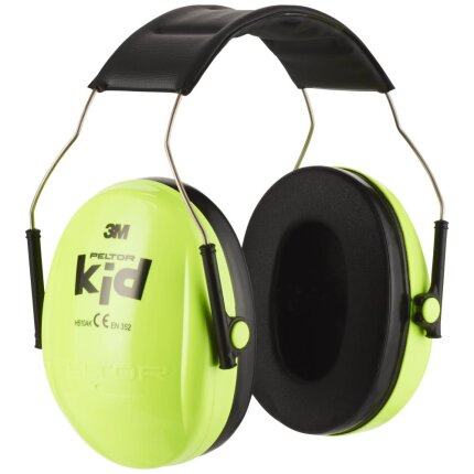 Peltor Kid høreværn t/børn, neongrøn m/hovedbøjle
