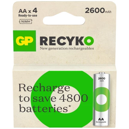 ReCyko R21 genopl. Ni-MH batteri AA 2600mAh, 4stk