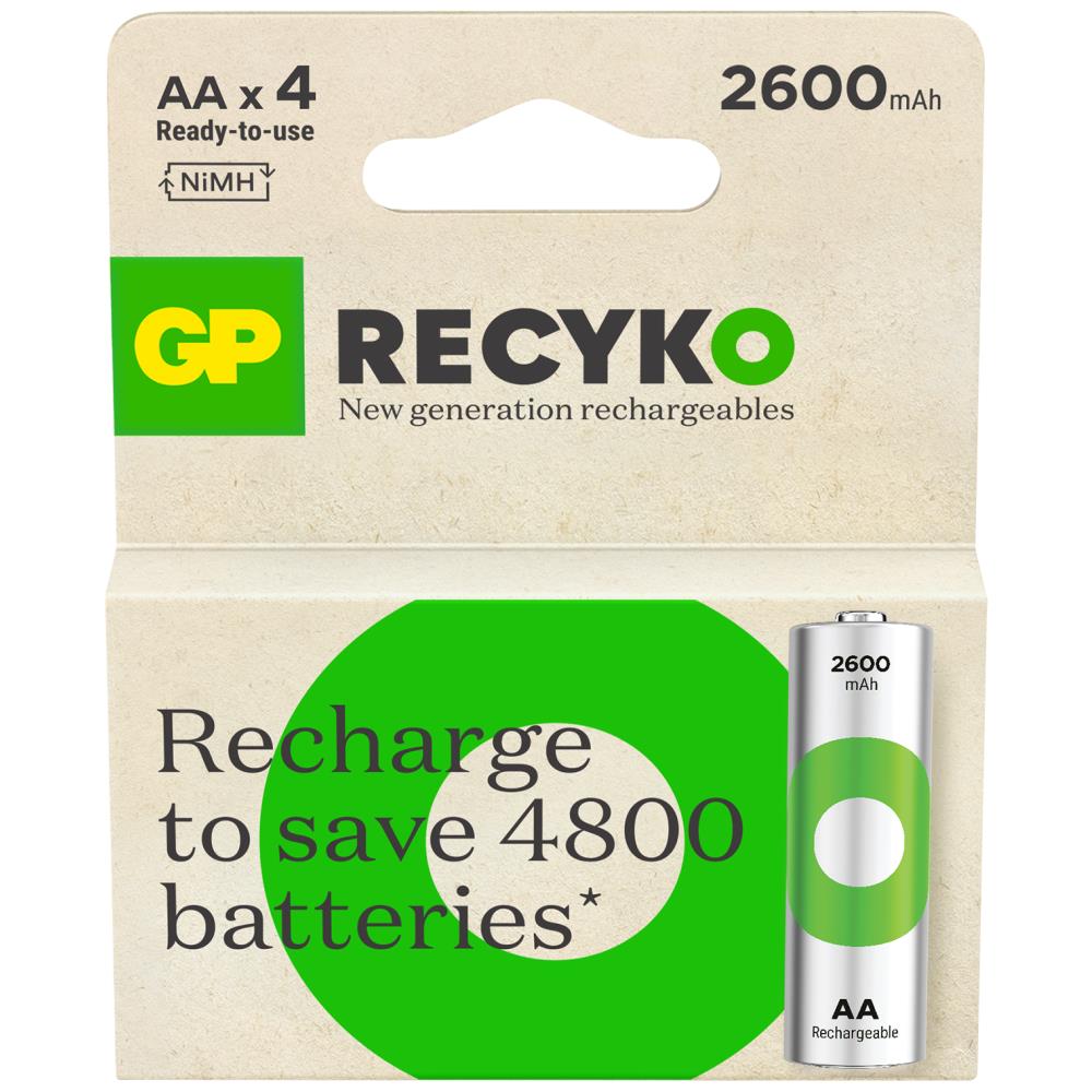 ReCyko R21 genopl. Ni-MH batteri AA 2600mAh, 4stk ReCyko R21 genopl. Ni-MH batteri AA 2600mAh, 4stk