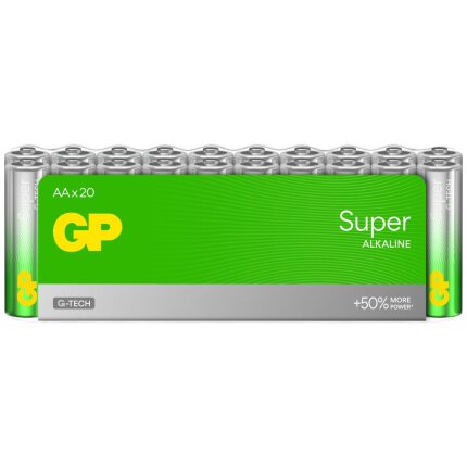 Batteri Super Alkaline AA 15A/LR6 1,5V, 20 stk