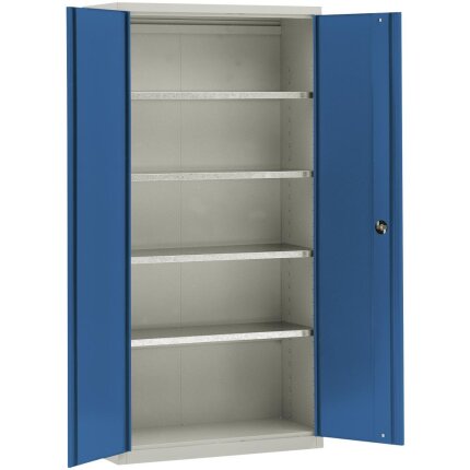 Materialeskab MS-1 m/4 galv. hylder, D=445mm