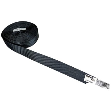 Cargofix surring m/kamspænde sort 25mm×10mtr 250kg