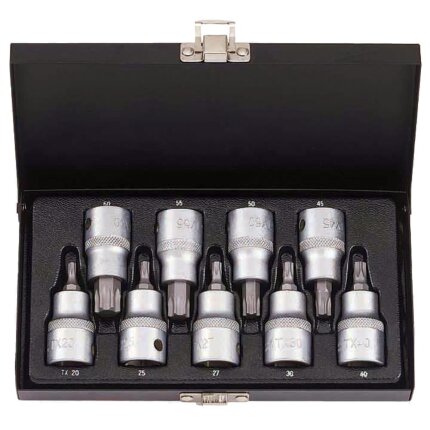 Stifttopsæt 1/2″ 4kt, TX 20-60, 9 dele