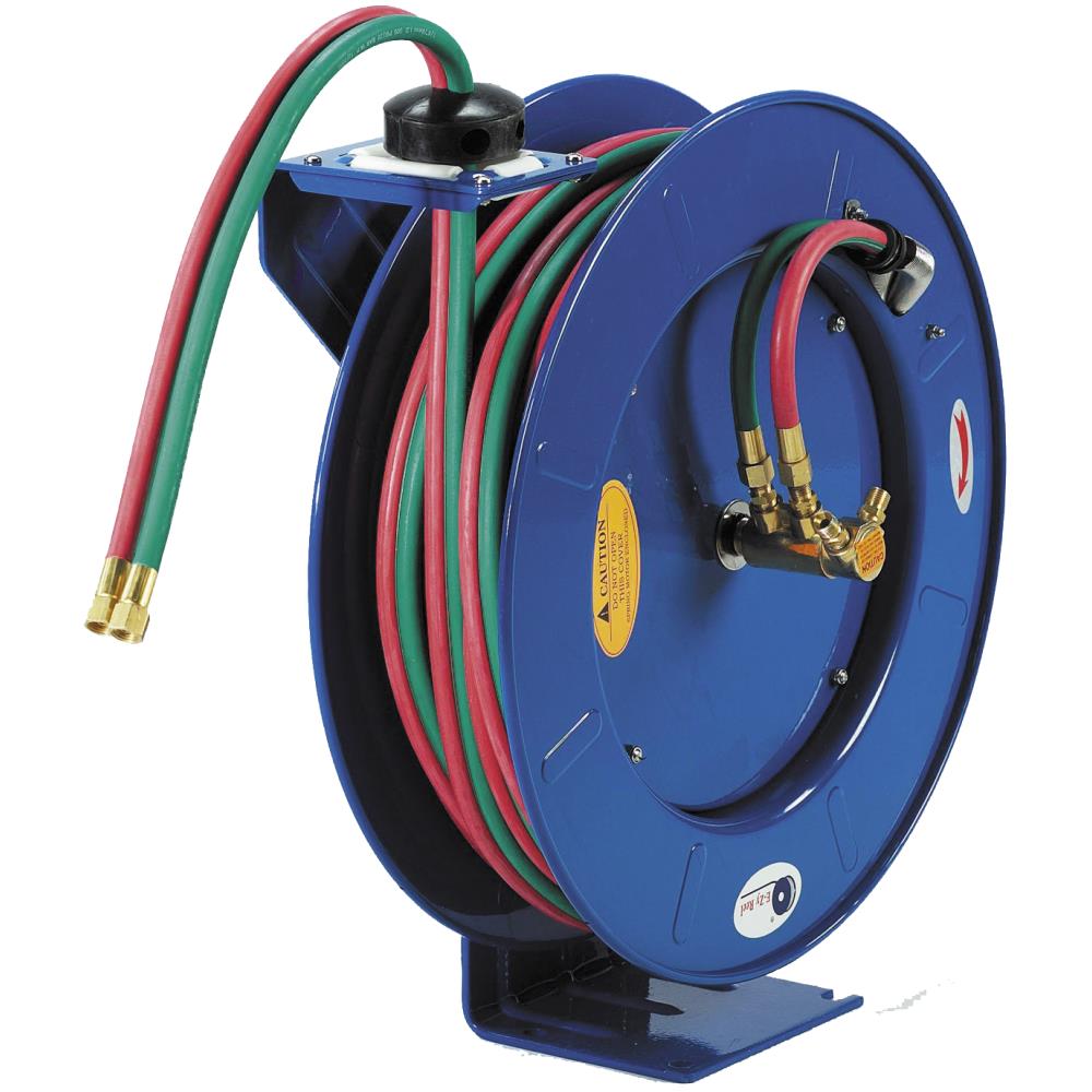 Aut.slangeopruller 1/4″×20m tvillingslange ilt/gas Aut.slangeopruller 1/4″×20m tvillingslange ilt/gas