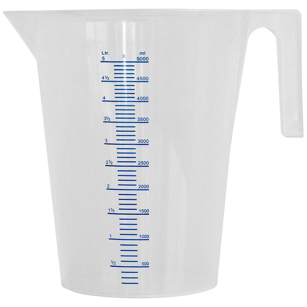 Målebæger transparent PP 5,0 ltr Målebæger transparent PP 5,0 ltr