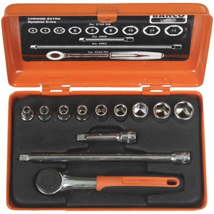 Topnøglesæt mm 1/4″ firk. 6712RN