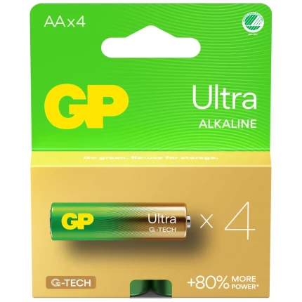 Batteri Ultra Alkaline AA 15A/LR6 1,5V, 4 stk