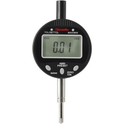 Digital måleur 25,4×0,001mm m/tolerance+min/maks.