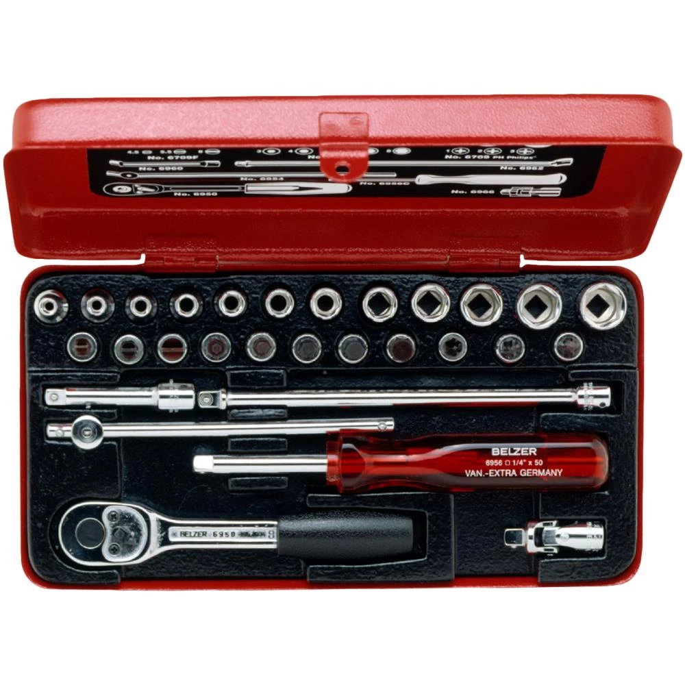 Topnøglesæt mm 1/4″ firk. 6715GJ Topnøglesæt mm 1/4″ firk. 6715GJ