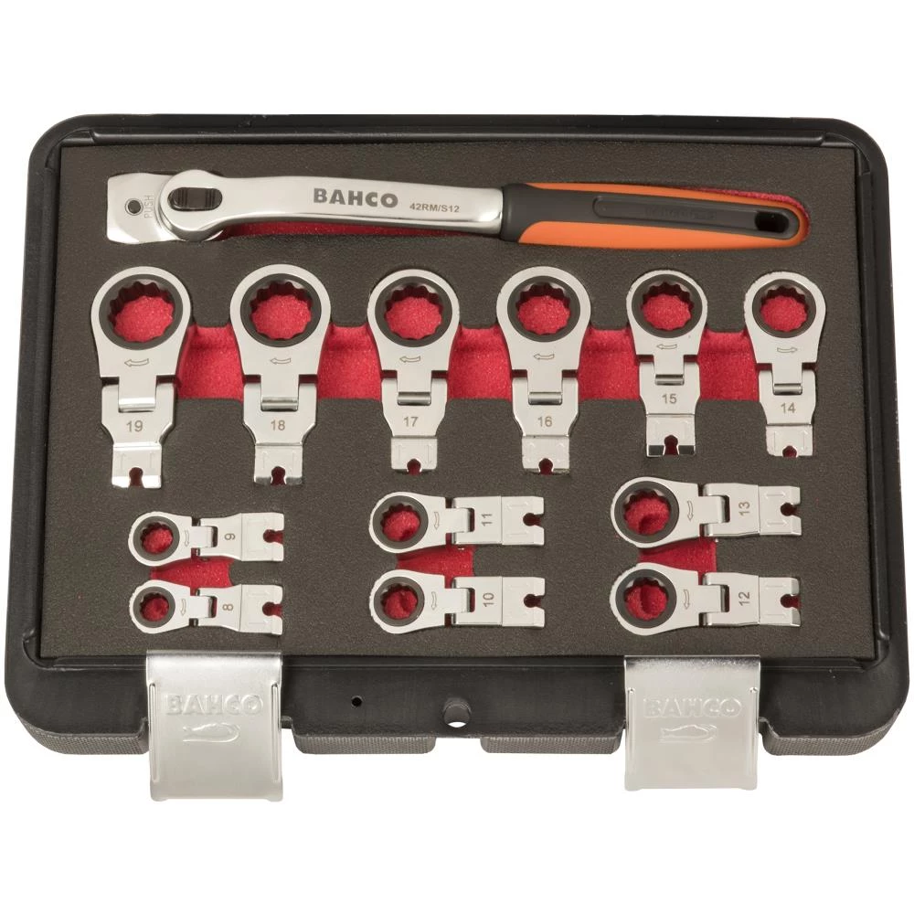 Bahco flex-skraldenøglesæt 8-19 mm Bahco flex-skraldenøglesæt 8-19 mm