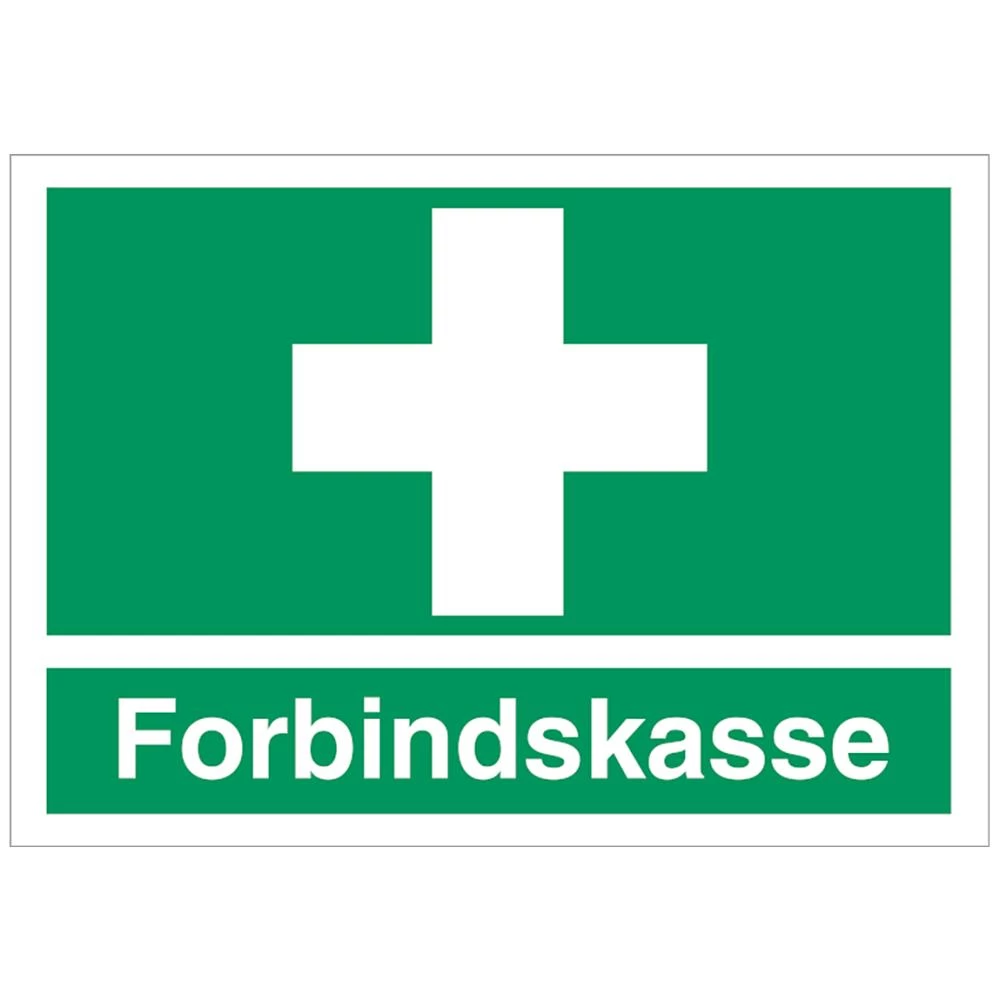 Henvisningsskilt plast A4 ‘Forbindskasse’ Henvisningsskilt plast A4 ‘Forbindskasse’