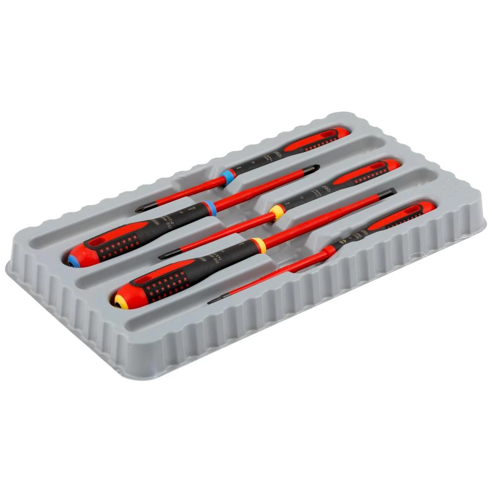 Ergo skruetrækkersæt slim VDE 1000V kærv/PZ 5 dele Ergo skruetrækkersæt slim VDE 1000V kærv/PZ 5 dele