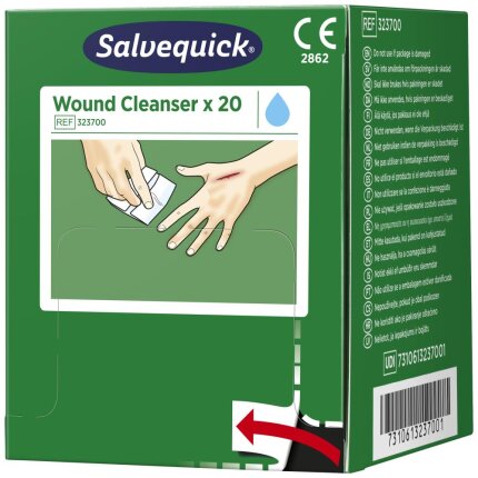 Salvequick sårrenseservietter 323700, 20 stk