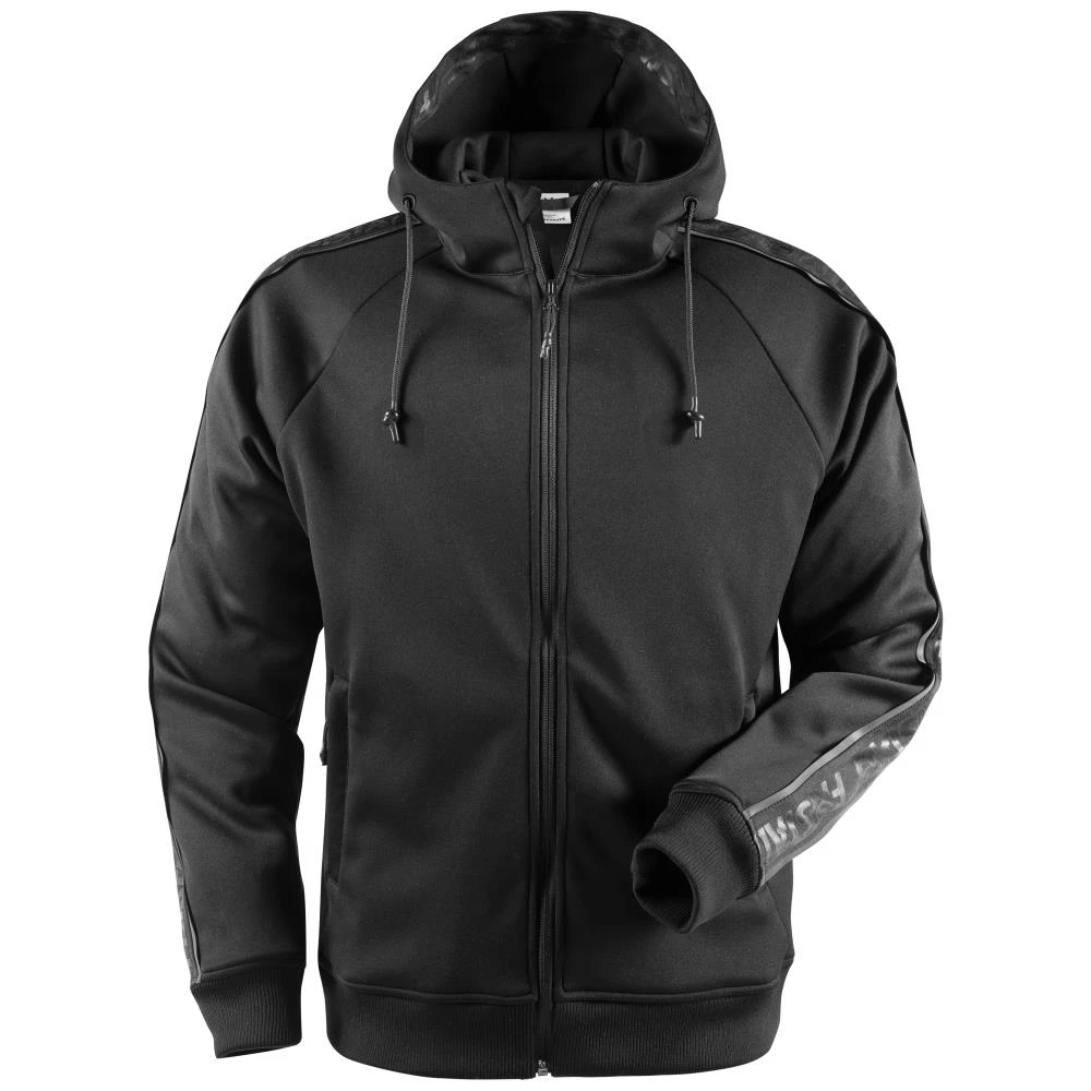 Sweat-jakke m/hætte 7464 sort M Sweat-jakke m/hætte 7464 sort M