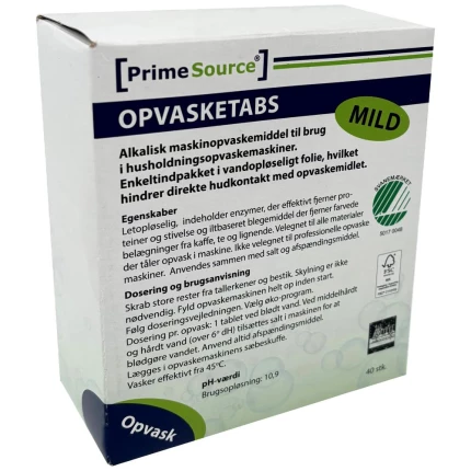 PrimeSource opvasketabs i vandopl. folie, 14×40stk