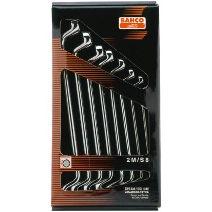 Dobbelt ringnøglesæt 2M/S8 8 dele