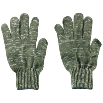 Grønmeleret strikhandsker str 10