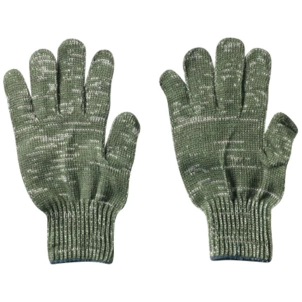Grønmeleret strikhandsker str 10