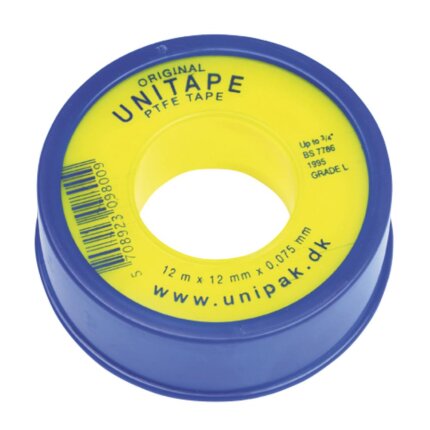 Teflon gevindtape 12×0,75mm × 12m