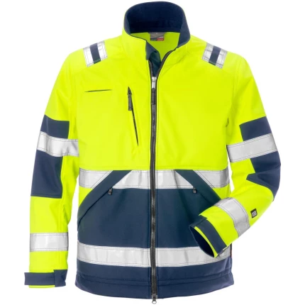 Hi-vis softshell jakke kl.2