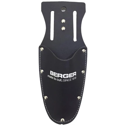 Berger læderetui m/strop & metalclip t/beskæresaks