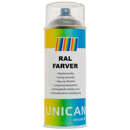 Unican RAL9007 gråaluminium spraymaling 400ml Unican RAL9007 gråaluminium spraymaling 400ml