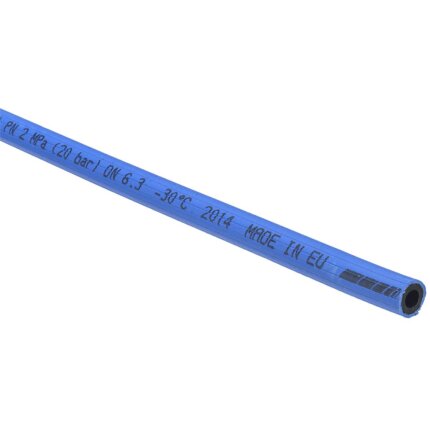 Blå riflet svejse- og trykslange 6,3×12,9mm pr. m