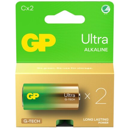 Batteri Ultra Alkaline C 14A/LR14 1,5V, 2 stk