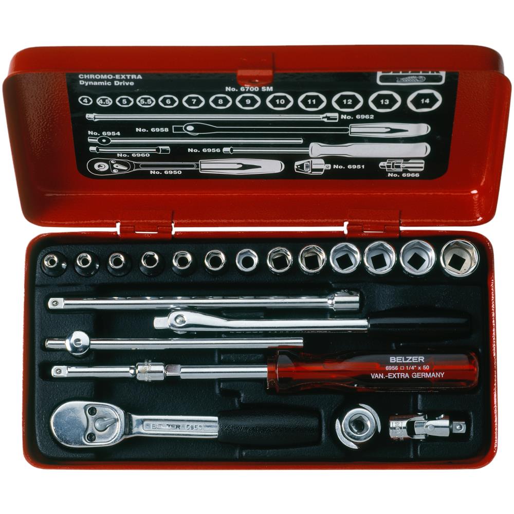 Topnøglesæt mm 1/4″ firk. 6721NM Topnøglesæt mm 1/4″ firk. 6721NM