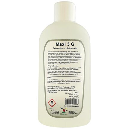 Maxi3 G gulvvaske-/plejemiddel 1 ltr
