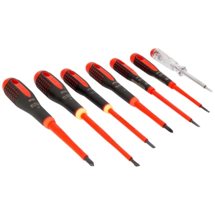 Ergo skruetrækkersæt VDE 1000V kærv/PH, 7 dele