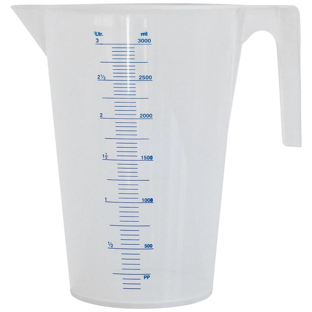 Målebæger transparent PP 3 ltr Målebæger transparent PP 3 ltr