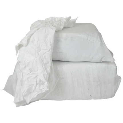 Hvide klude, bomuldslinned 1. klasse, 10 kg i sæk