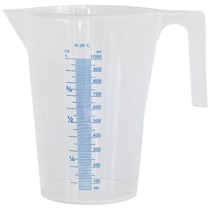 Målebæger transparent PP 1,0 ltr