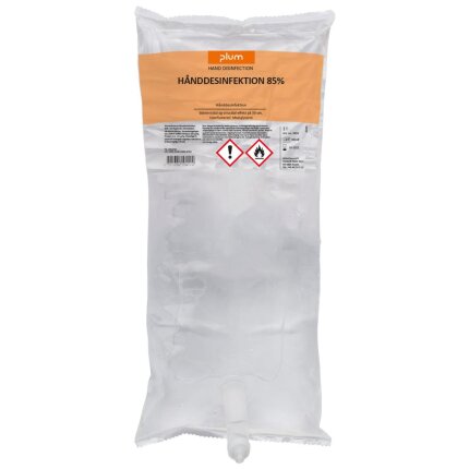 Plum hånddesinfektion 85% flydende 1 ltr pose