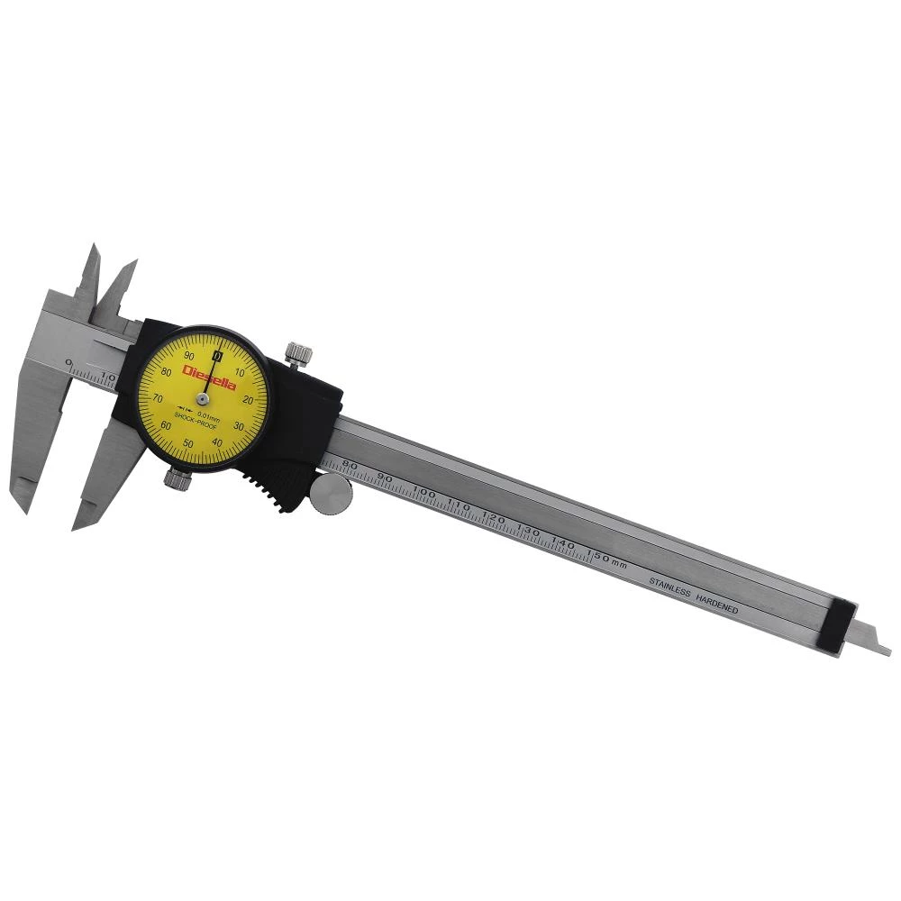 Skydelære m/ur 0-150mm×0,01mm, 40mm kæber Skydelære m/ur 0-150mm×0,01mm, 40mm kæber