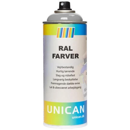 Unican RAL7004 signalgrå spraymaling 400ml Unican RAL7004 signalgrå spraymaling 400ml