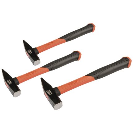 Hammer m/glasfiberskaft 300-500-1500g, sæt 3stk