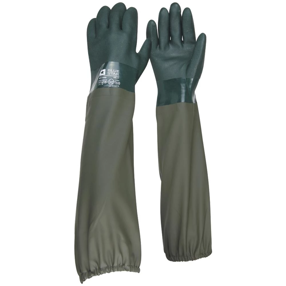 Bluestar olie-/kemihandske grøn PVC 60cm str. 10 Bluestar olie-/kemihandske grøn PVC 60cm str. 10