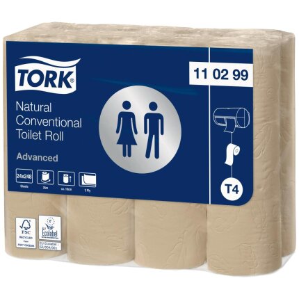 Tork toiletpapir Advanced T4 2-lag natur FSC, 24rl